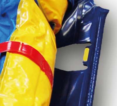 B.u.W.Schmidt® OPTIVAC 2.0 Vakuummatratze DIN EN 1865 | Farbe: Gelb / Blau