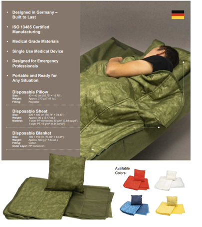 Disaster Relief Bedding Kit Premium 