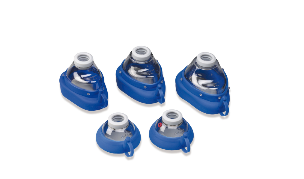 AMBU Klarsichtmaske Wulst blau